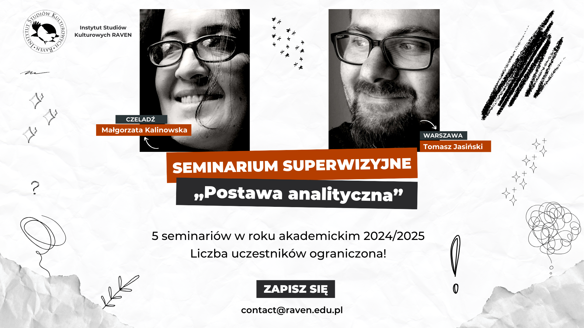 cykl jungowskich seminariów superwizyjnych Postawa analityczna prowadzenie Małgorzata Kalinowska i Tomasz J. Jasiński